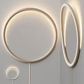 Sleek Modern Wall Lights With Round And Oval Design White Frame And Soft Glow
