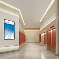 Modern Bank Lobby Interior With Spacious Design Service Counters Comfortable Seating And Digital Screens