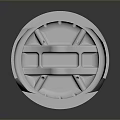 Shiny Silver Metal Mechanical Part With Precision Engineered Hollow Structure On Dark Background