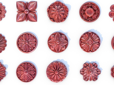 European-style carved decoration 3d model