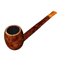 Handcrafted Wooden Smoking Pipe With Natural Grain And Classic Design For Daily Use