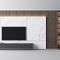 Modern TV background wall 3d model