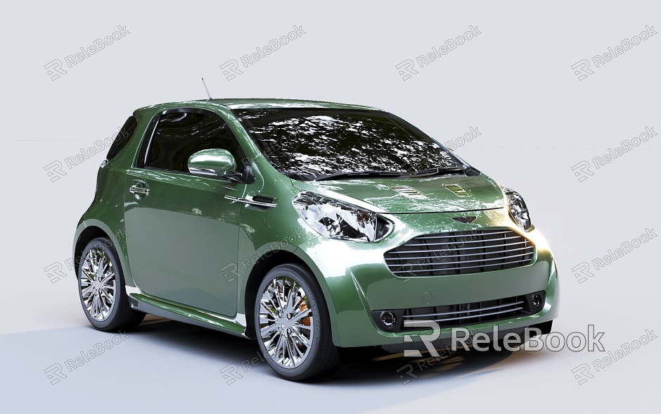 Green Car Mini Aston Martin model