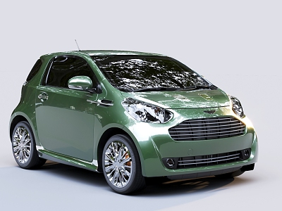 Green Car Mini Aston Martin model