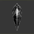 Unique Modern Black Decorative Sculpture With Transparent Central Accent And Textured Surface