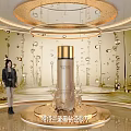 Popular Photo Check in Spot Featuring Golden Bottle Luxurious Decor And Water Droplet Effects