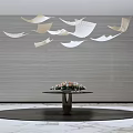 Modern shaped chandelier crystal lamp large crystal chandelier round table 3d model
