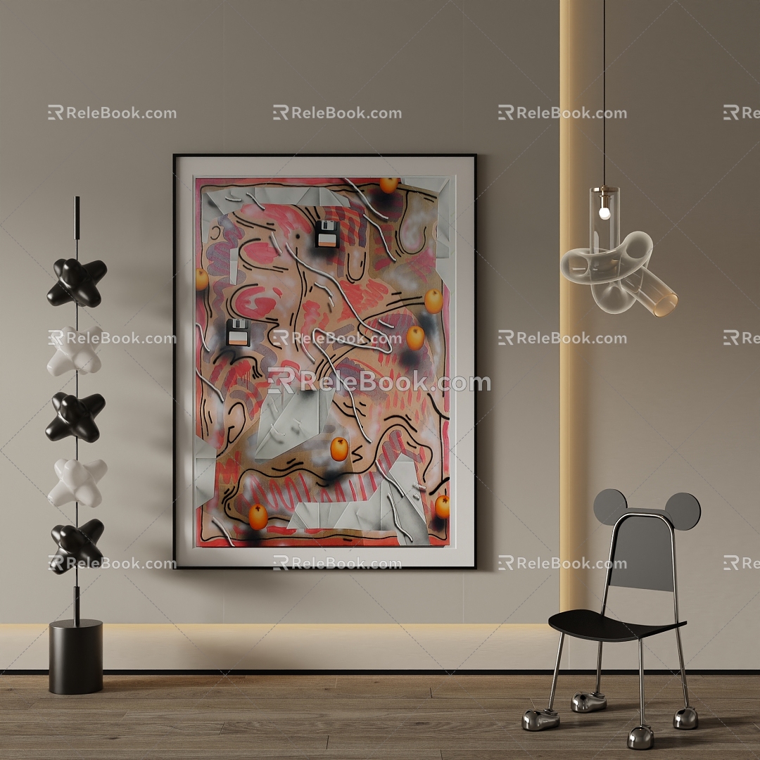 modern decorative painting 3d model