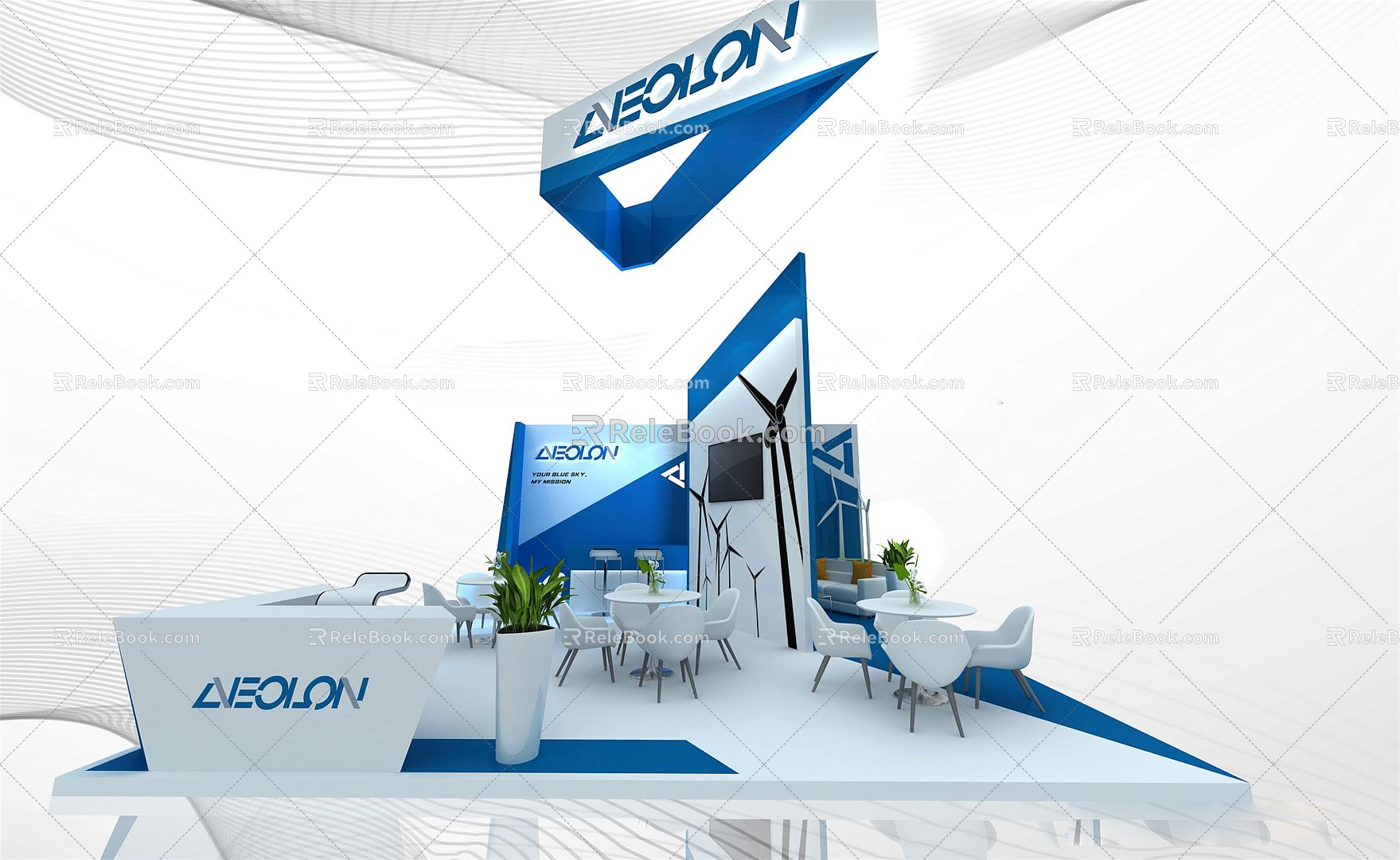 Modern Exhibition Booth Exhibition Exposition 3d model