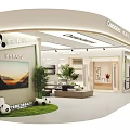 Modern MELING Home Appliances Showroom With Cabinets Table And Plants