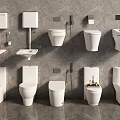 Modern Toilet Display With Various Styles Wall Mounted Floor Standing And Water Tanks