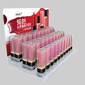 Randoly Brand New Hydrating Lip Gloss Display Shelf With Pink Tubes In Retail Store