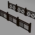 Modern Black Outdoor Fence With Geometric Lattice Design And Decorative Panels