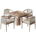 Quiet Mahjong Tables and Chairs 3d model