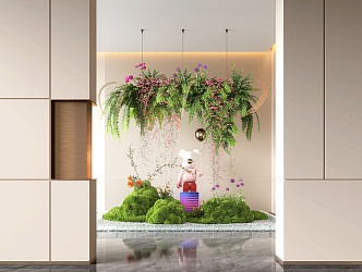 Modern Indoor Landscape Landscaping Landscape Setches Indoor Landscape Indoor Landscape Bryophytes Plant Heap 3d model