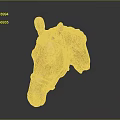 Detailed Golden Horse Head Sculpture With Shiny Surface And Realistic Features