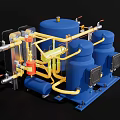 heat exchanger reactor refrigerator 3d model