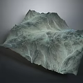 Detailed 3D Terrain Model Featuring Mountain Ranges And River Textures
