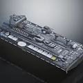 Modern Military Tank Vehicle With Turret Tracks And Detailed Armor Structure Design