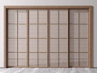Wind sliding door 3d model