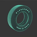 Firestone Original Black Tire With Smooth Surface And Classic Design Details