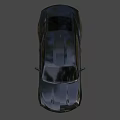 Black Sports Car with Sleek Exterior Design Shiny Body and Aerodynamic Lines
