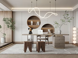 Modern study 3d model