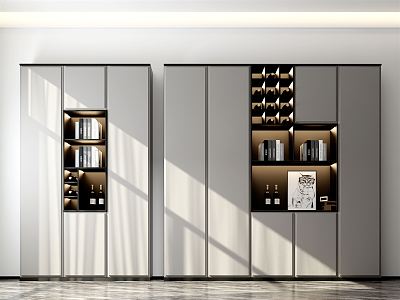 Modern Wine Cabinet Decorative Cabinet Storage Cabinet 3d model