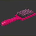 Pink Handle Brush With Modern Design And Neatly Arranged Bristles For Home Use