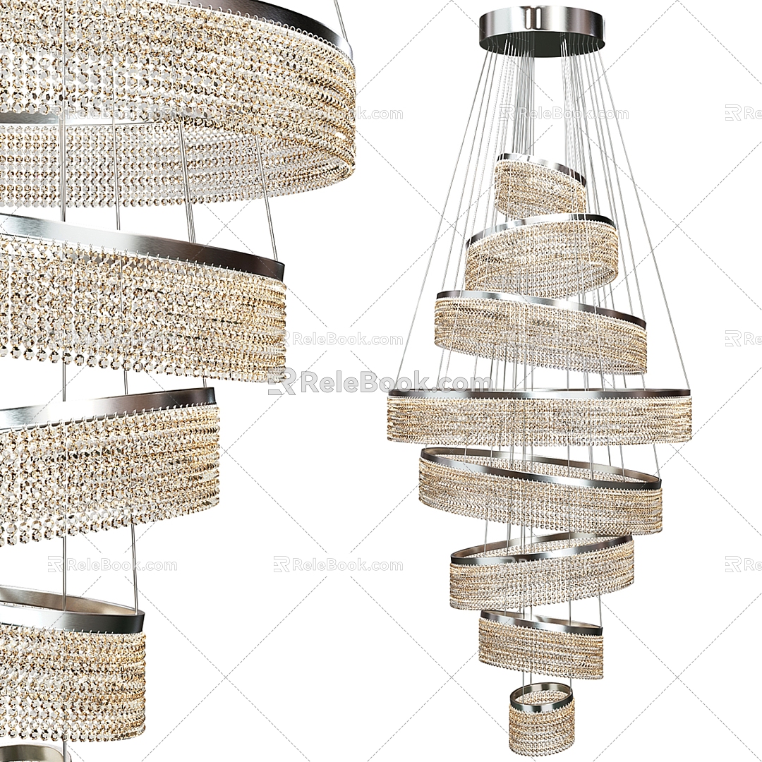 Modern chandelier 3d model