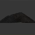 Various Colored Gravel and Sand Piles on Ground with Diverse Textures and Shapes