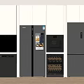 Refrigerator Oven Direct Drinking Machine Integrated Embedded Refrigerator Dishwasher 3d model