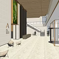 Office lobby 3d model