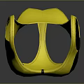 Stylish Yellow And Black One Piece Swimsuit With Front Zip Closure Design