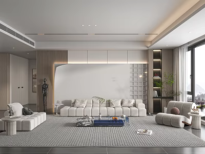 modern living room 3d model