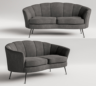 Modern double sofa 3d model