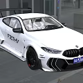 Modern BMW Car Interior With Suede Roof Dashboard And Infotainment Screen