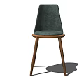 Green Velvet Leisure Chair With Brass Metal Legs And Modern Minimalist Design