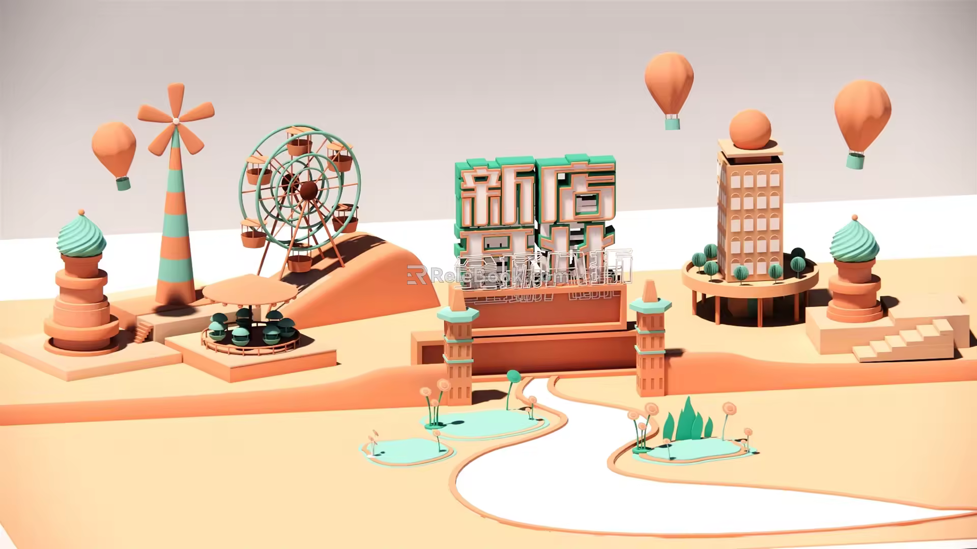 Modern Meichen e-commerce Meichen 3d model