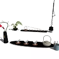 New Chinese Tea Set Teapot Tea Set 3d model