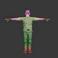 Man in Camouflage Military Uniform with Cap Knee Pads Boots and Arms Outstretched