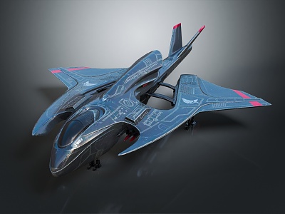 Modern Fighter Science Fiction Fighter 3d model