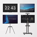 Versatile Television With Different Display Contents And Stand Mount For Home Entertainment Use