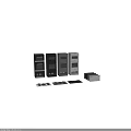 Modern Black Kitchen Appliances Including Oven Range Hood And Gas Stoves