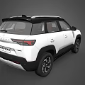 White Suzuki Brezza Compact SUV With Modern Exterior Design And Front View