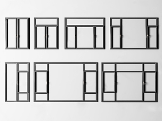 Modern casement window 3d model