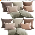 Cozy Decorative Pillows In Assorted Soft Tones For Living Room Sofa