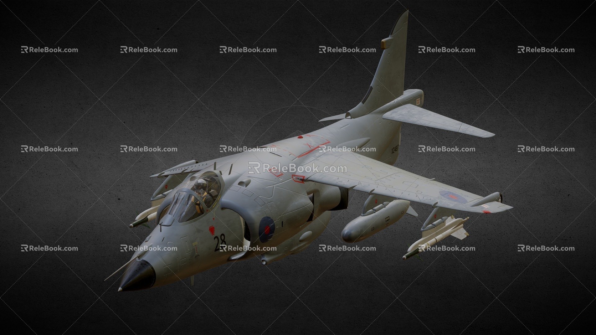 Sea Harrier Fighter 3d model