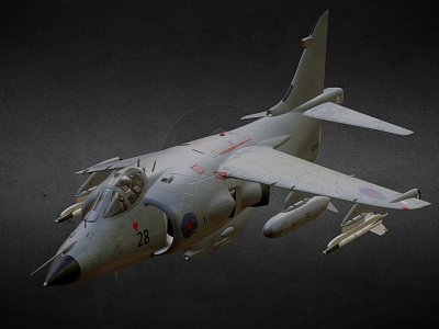 Sea Harrier Fighter 3d model