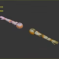 White and Orange Robotic Arms With Mechanical Joints And Gripping Hands